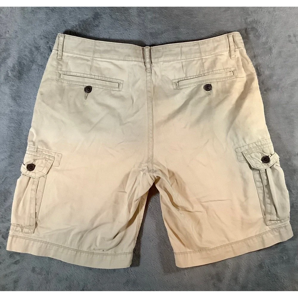 Arizona Jean Co Men's Khaki Cargo Shorts Size 36 Tan Cotton 10